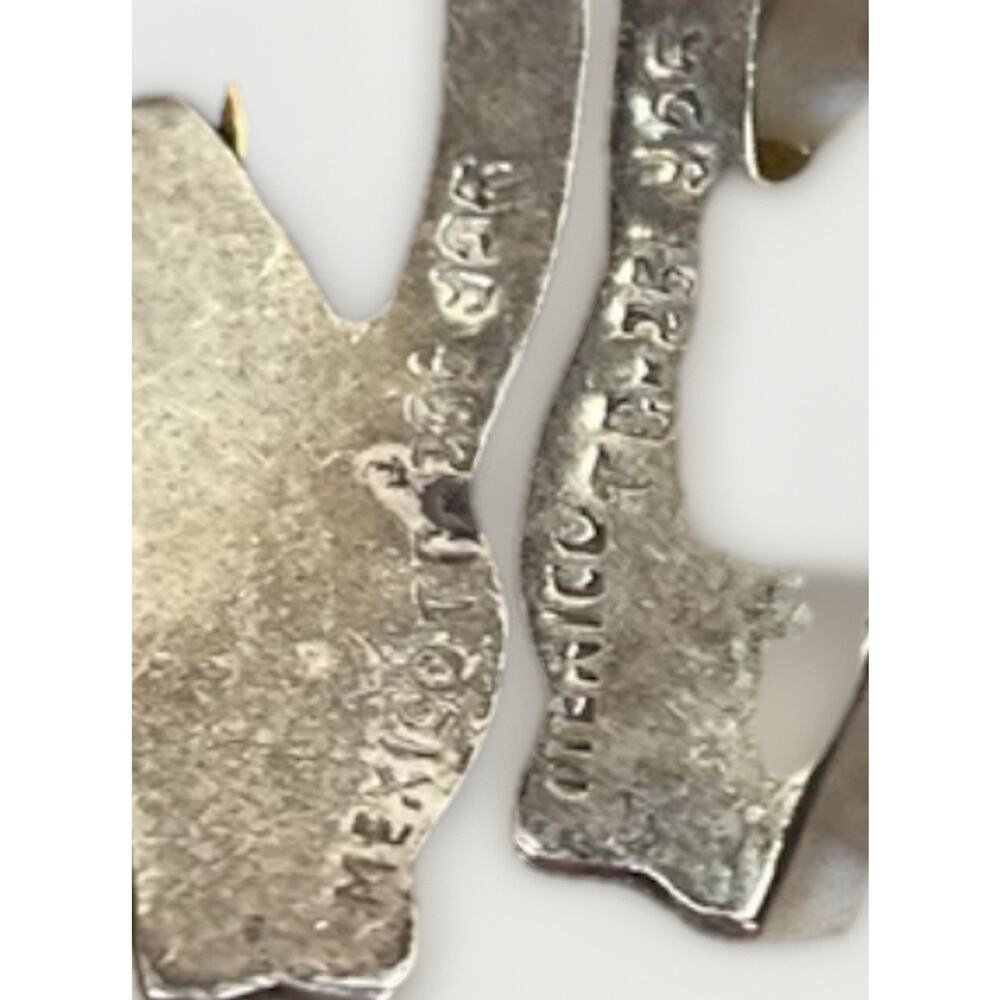 Silver and Gold Cat Dangle Earrings - Women's Jewelry - Picture 10 of 16